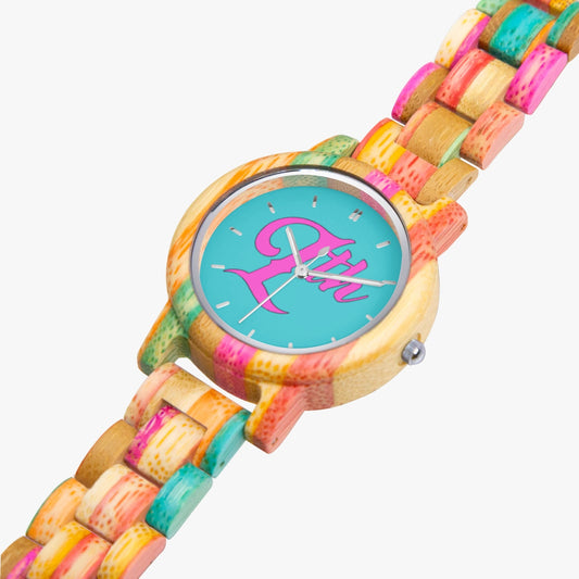 Candy Camouflage Wooden Watch