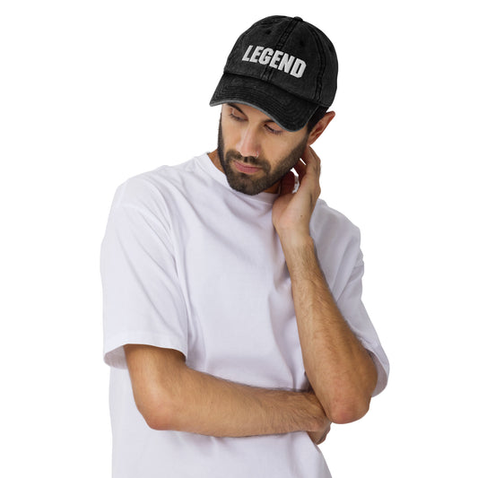 Legend Embroidered Vintage Blanched Cap